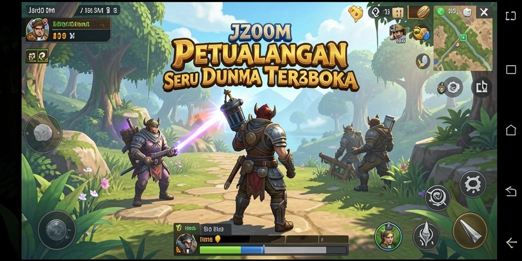 Screenshot J200M menunjukkan gameplay menarik di dunia terbuka.