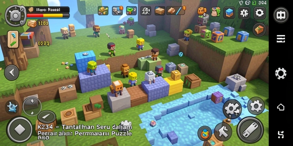 Screenshot K234 menunjukkan serunya bermain puzzle yang menantang.
