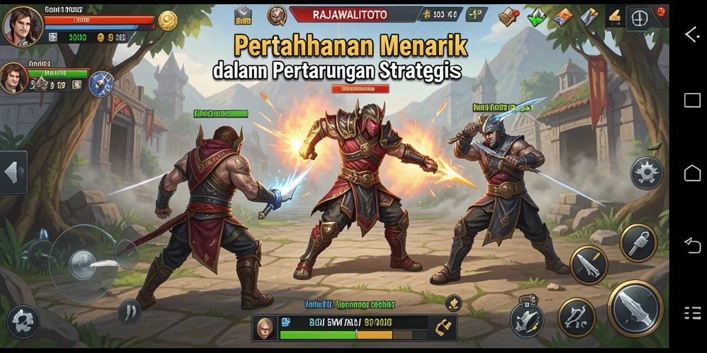 Screenshot utama RAJAWALITOTO yang menunjukkan pertempuran mendebarkan dalam Tower Defense.