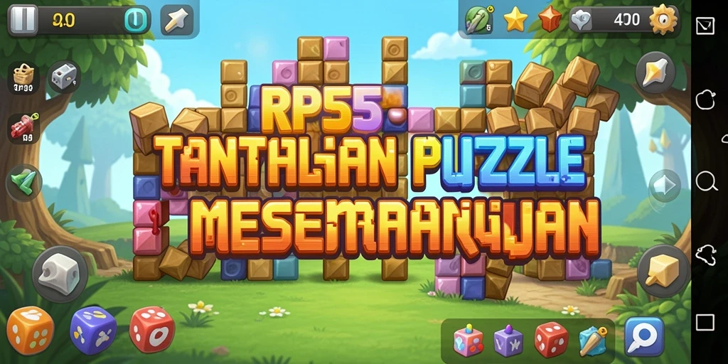 Tampilan gameplay seru dari RP55 dengan berbagai puzzle menantang.