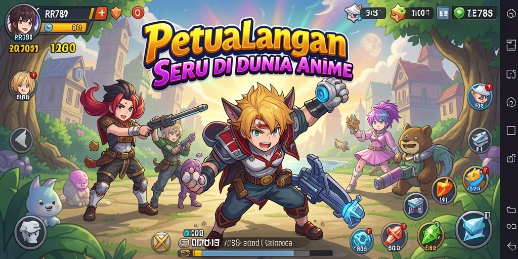 Tangkapan layar utama RR789 menampilkan aksi gameplay yang menarik di dunia Anime.